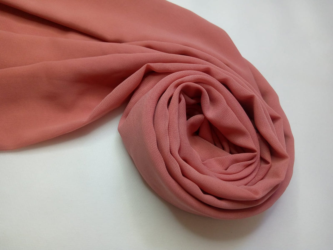 Soft Coral Chiffon Hijab - Comfortable Daily Wear