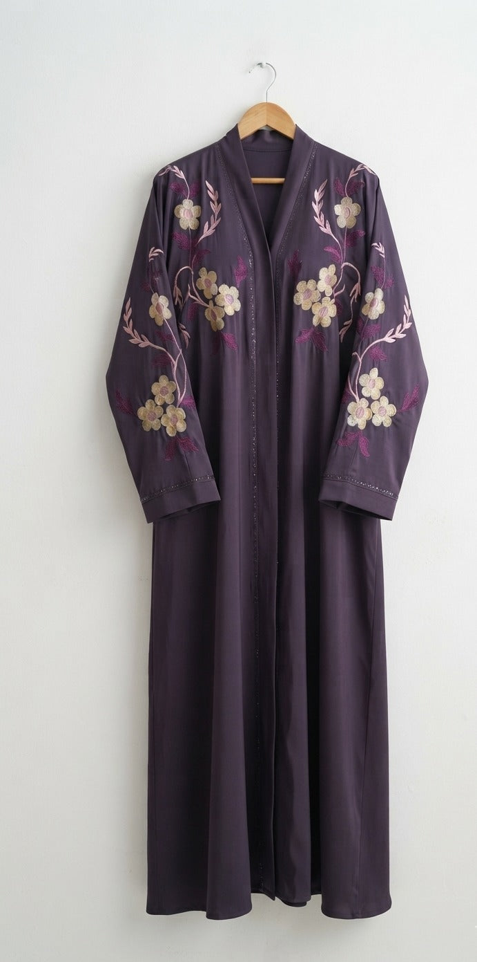Luxury Floral Embroidered Abaya