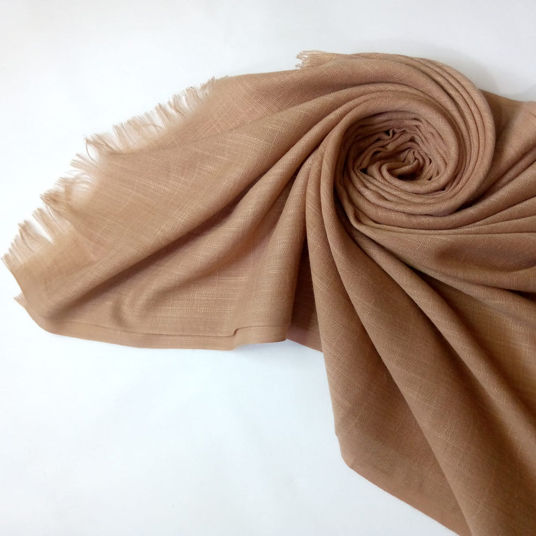 Premium Turkish Lawn Hijab – Caramel Beige