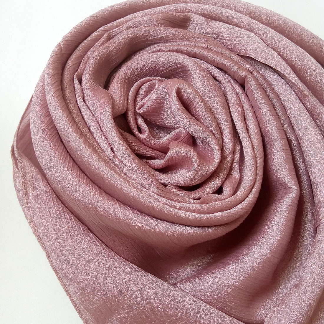 Rose Pink Soft Crinkle Silk Chiffon Hijab