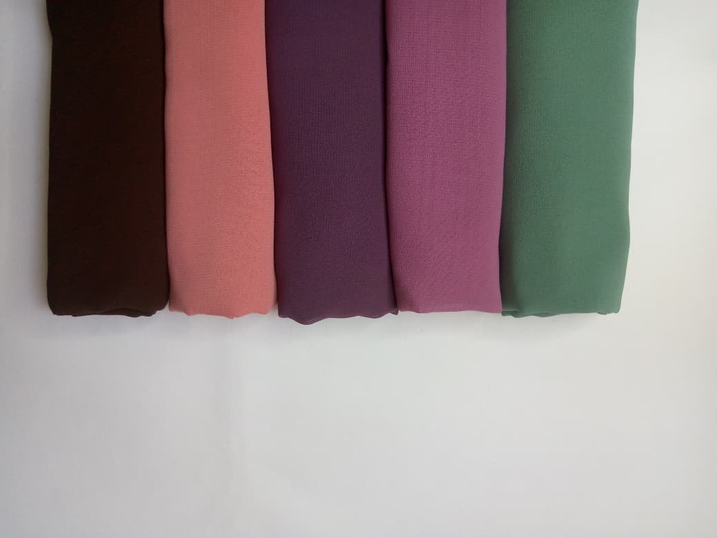 Georgette Chiffon Hijab Bundle of 5 – Lightweight Everyday Collection