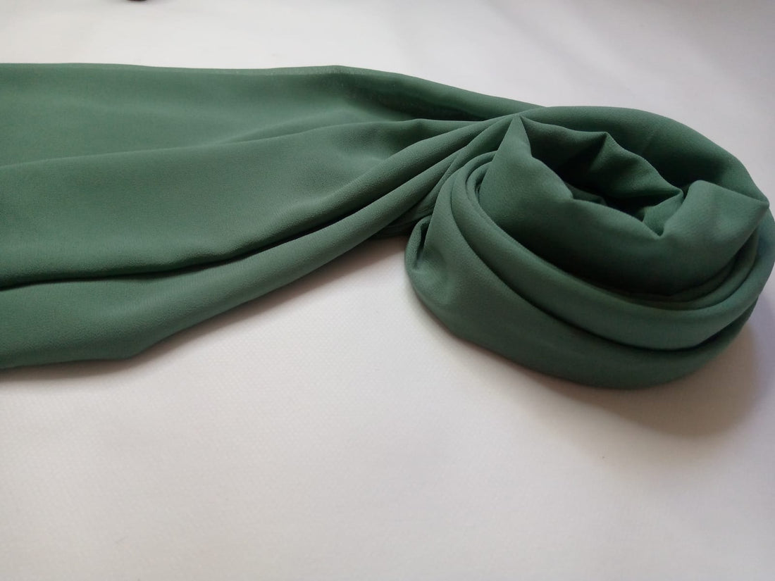 Viridian Green Chiffon Hijab - Lightweight & Breathable