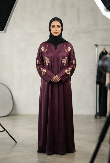 Maroon abaya